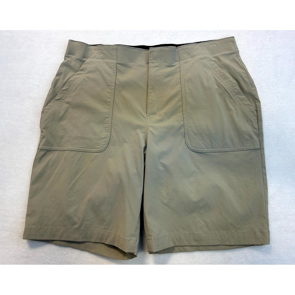 Eddie Bauer Horizon Bermuda Shorts Khaki Colored Tan Women's Size 14 Outdoor - Picture 2 of 15